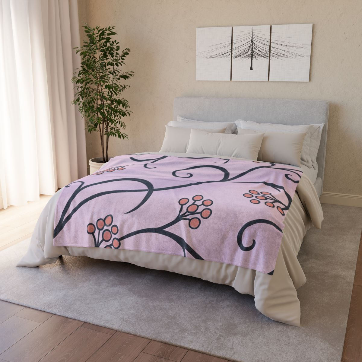 Tendrilled Ribbon Network warm winter blankets