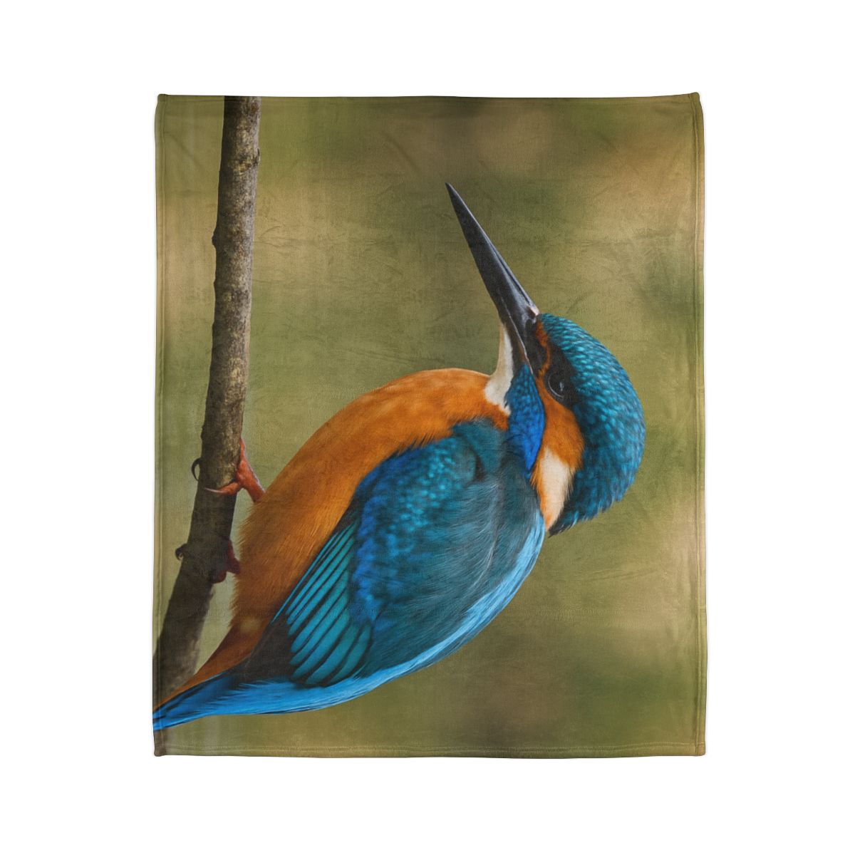 Crystal Dive Common Kingfisher personalized cozy blankets