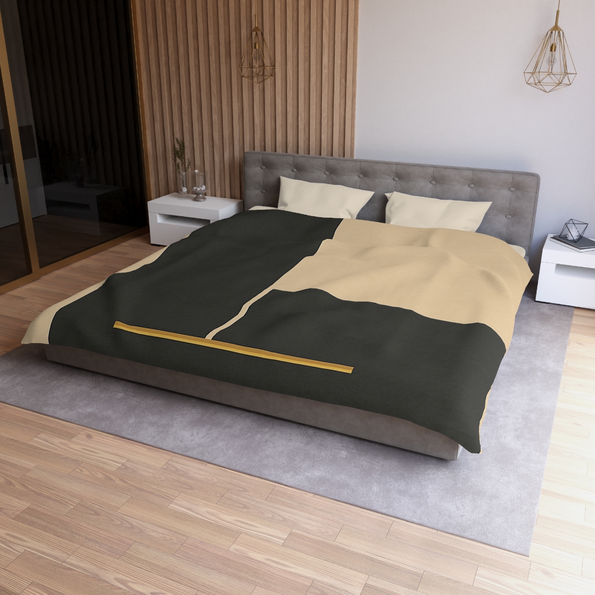 Offset Rectangles With Open Slot unique patterned duvets