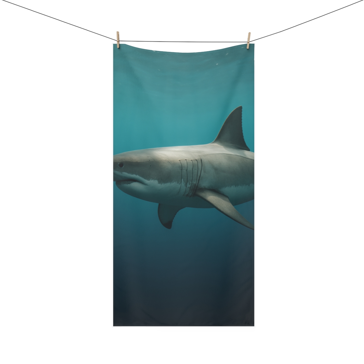 Silent Glide Great White Shark stylish beach towels