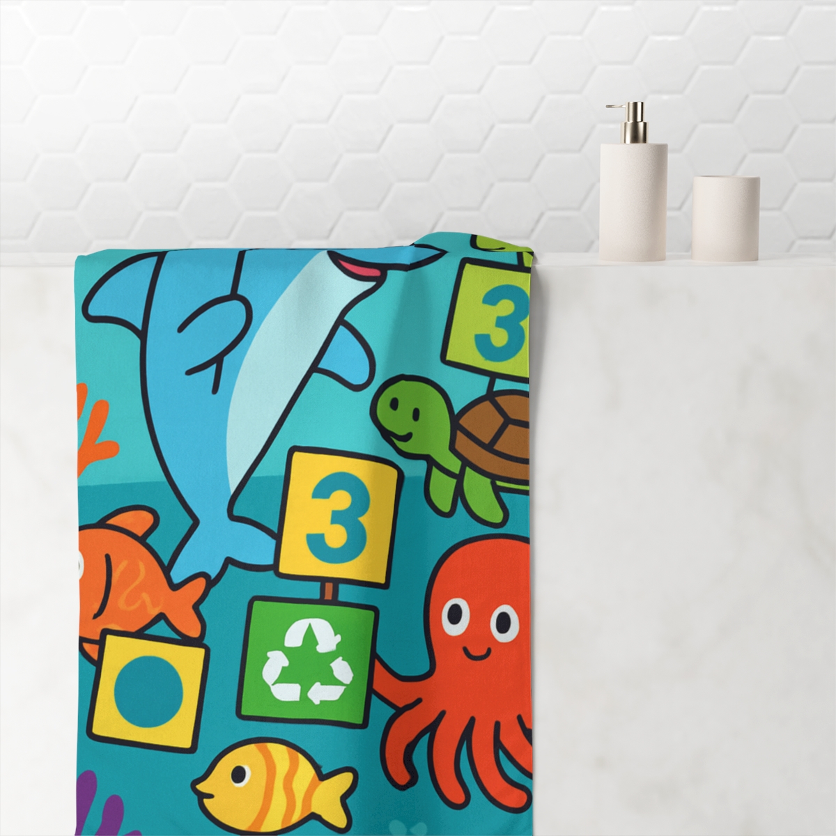 Coral Kingdom Science Parade soft cotton towels