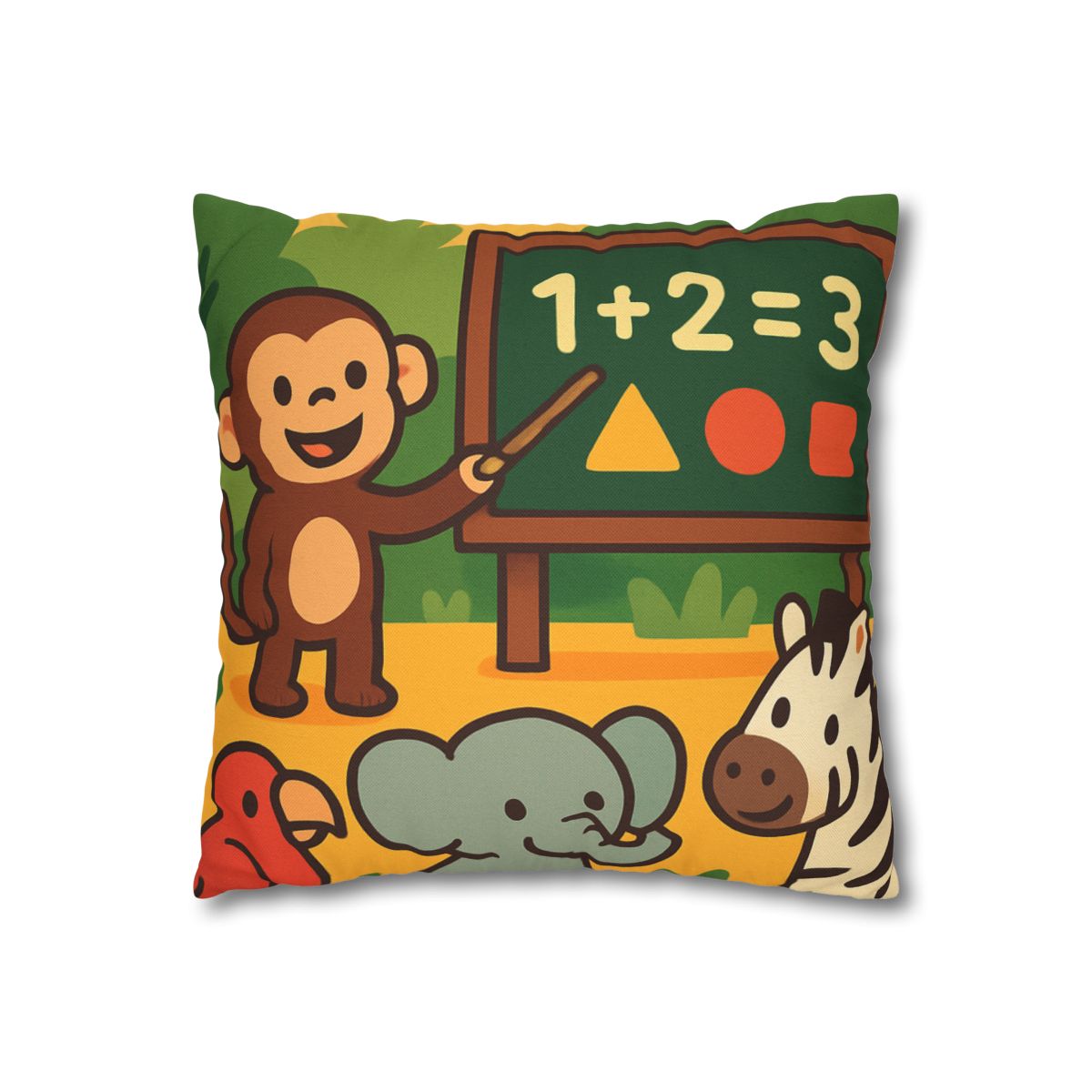 Jungle Math With Monkey And Friends trendy patterned pillow cases