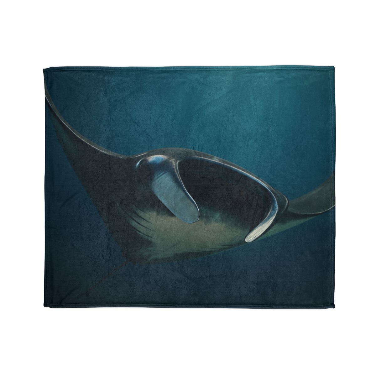 Starlit Glide Manta Ray soft fleece blankets