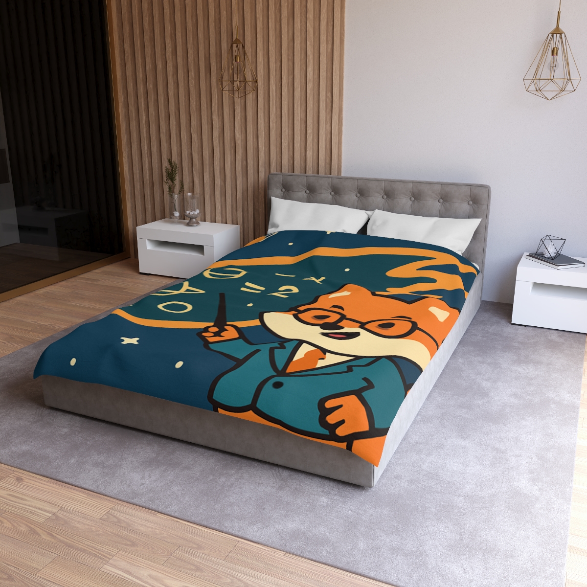 Comet Classroom With A Curious Fox soft comforter duvets