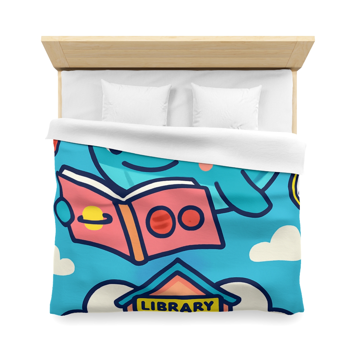 Nebula Library Sky Whale Reading Time unique patterned duvets