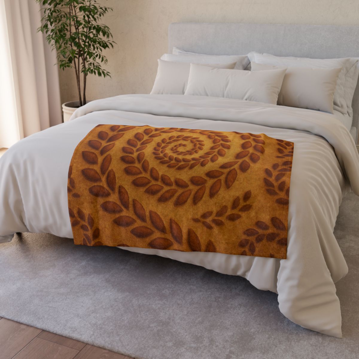 Spiral Seed Pod Chorus decorative home blankets