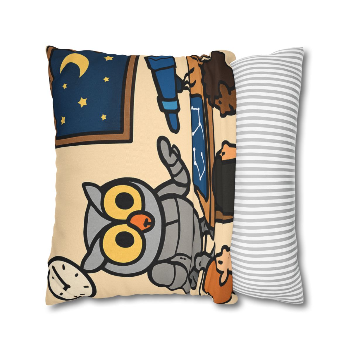 Robot Owl Telescope Workshop personalized pillow covers