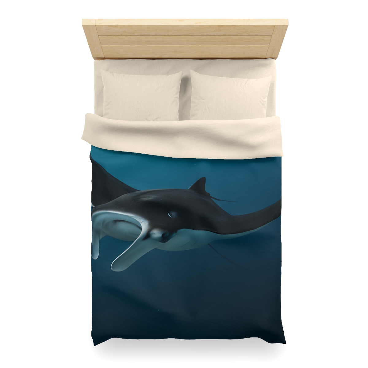 Midwater Dancer Manta Ray personalized bedding duvets