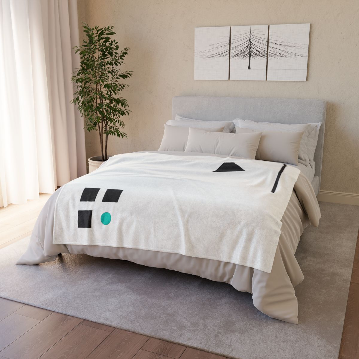 Corner Triad And Missing Cell Grid soft fleece blankets