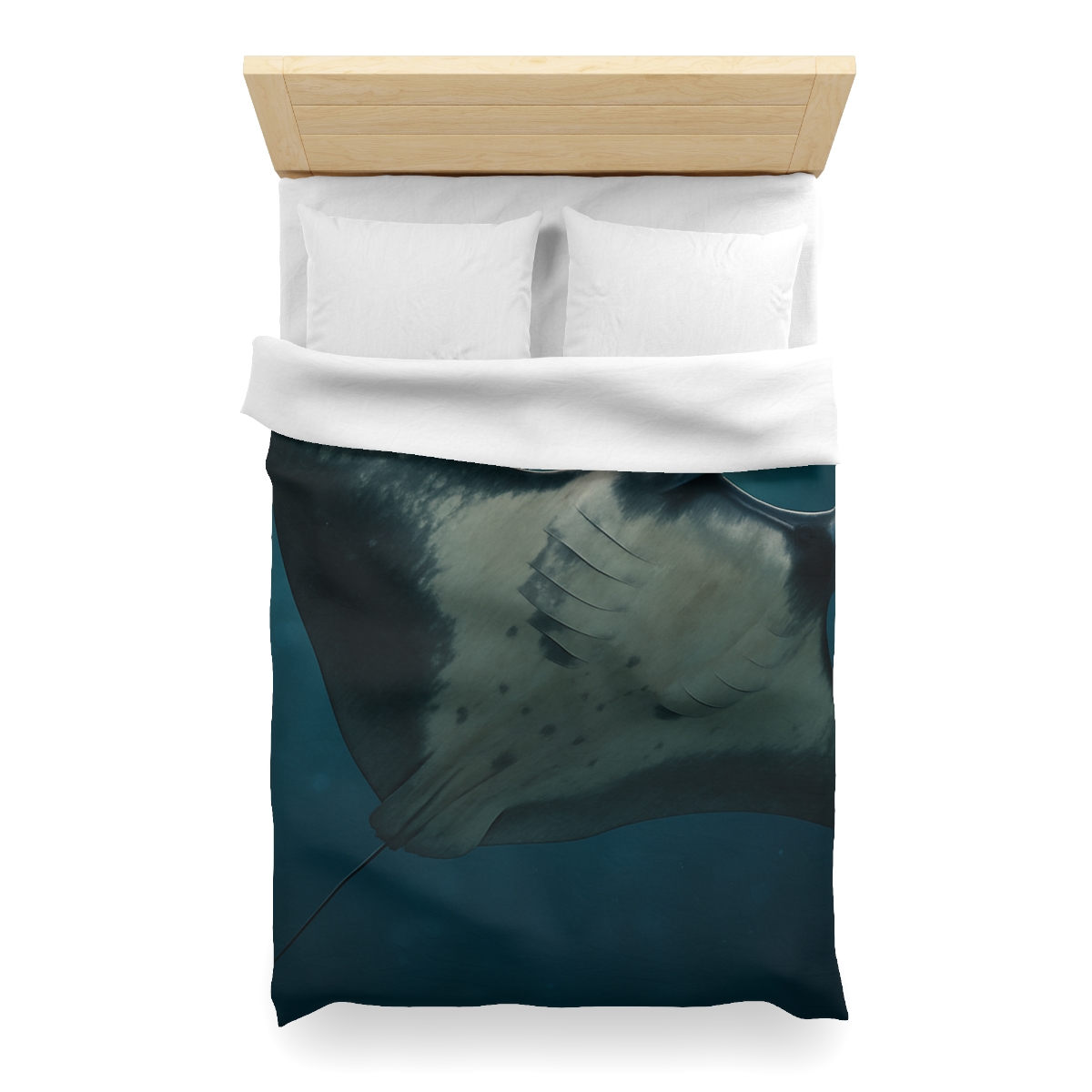 Blue Halo Giant Manta Ray trendy bedroom duvets
