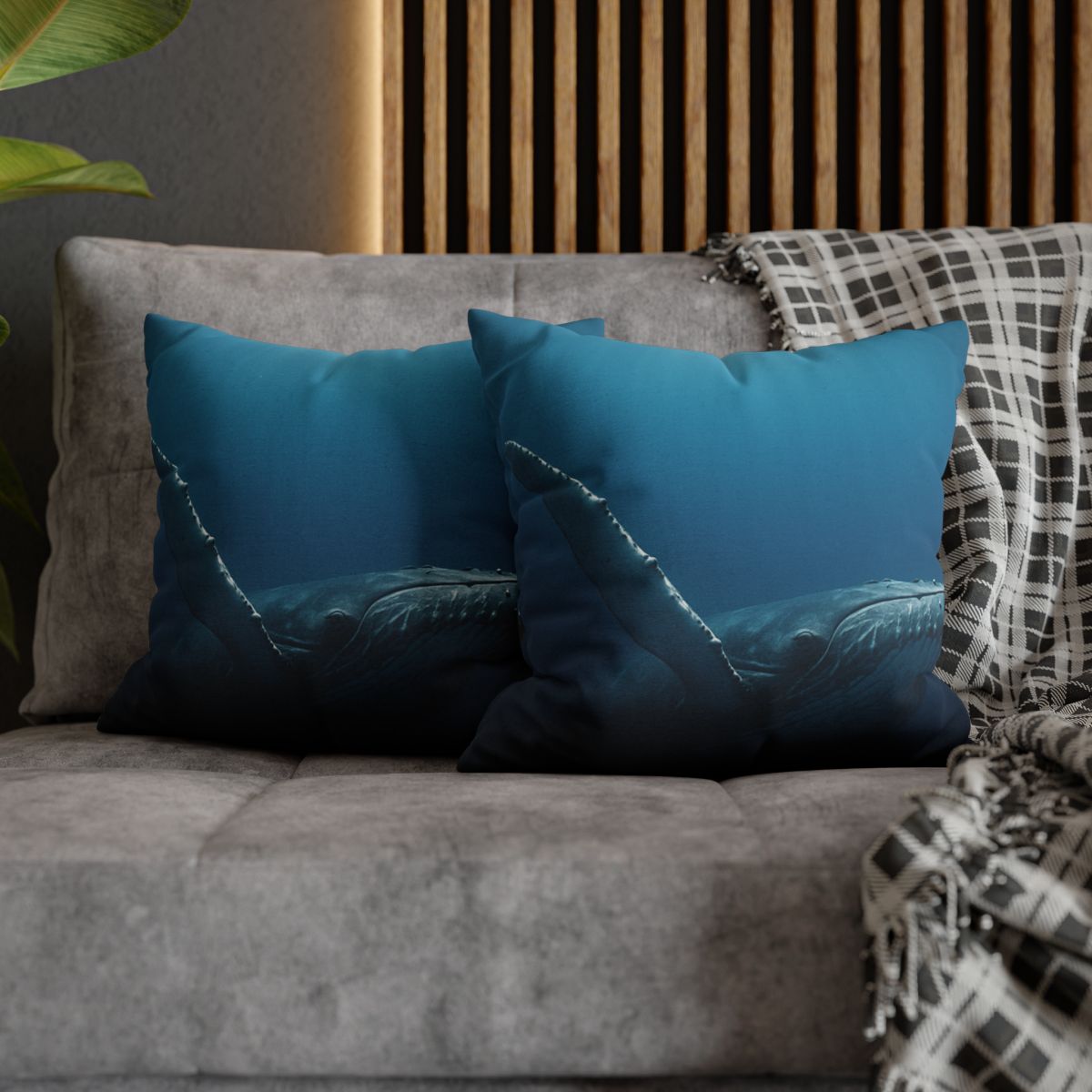 Nebula Dive Humpback Whale soft cotton pillow cases