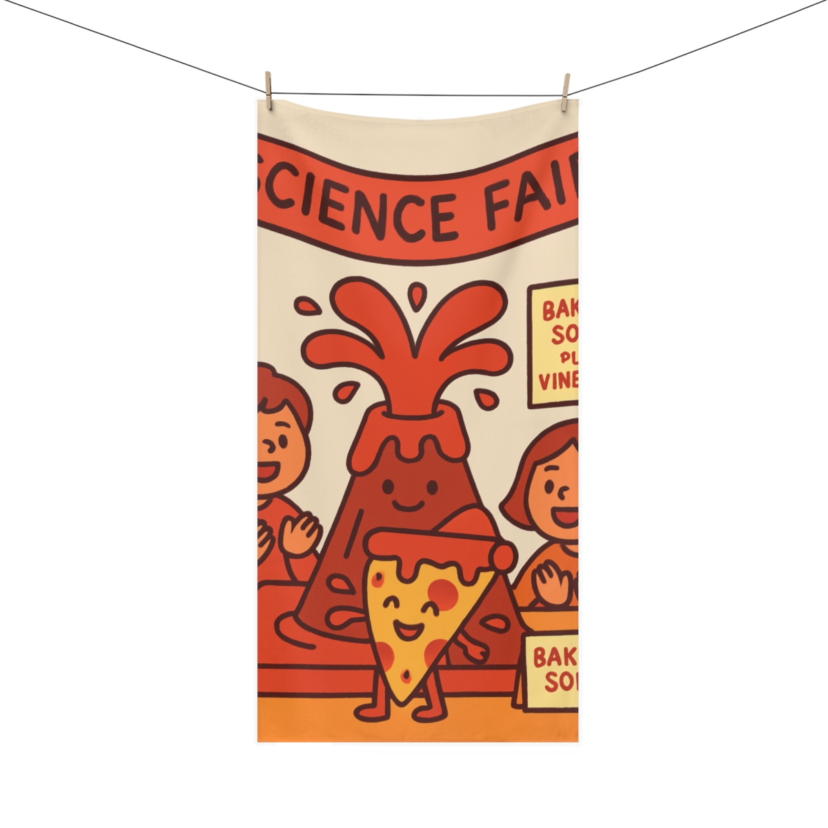Volcano Pizza Science Fair comfortable face towels