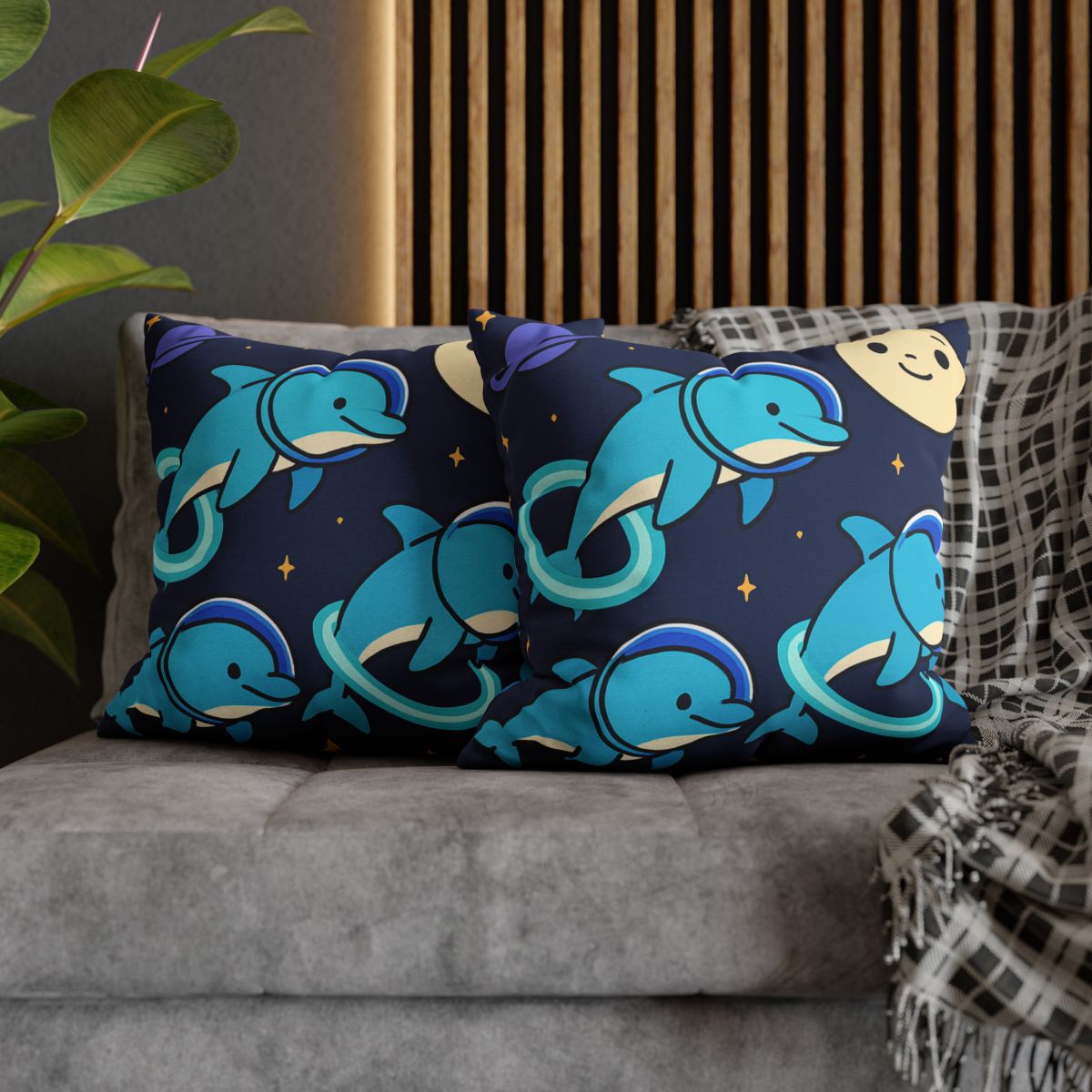 Cosmic Dolphin Playground custom pillow cases