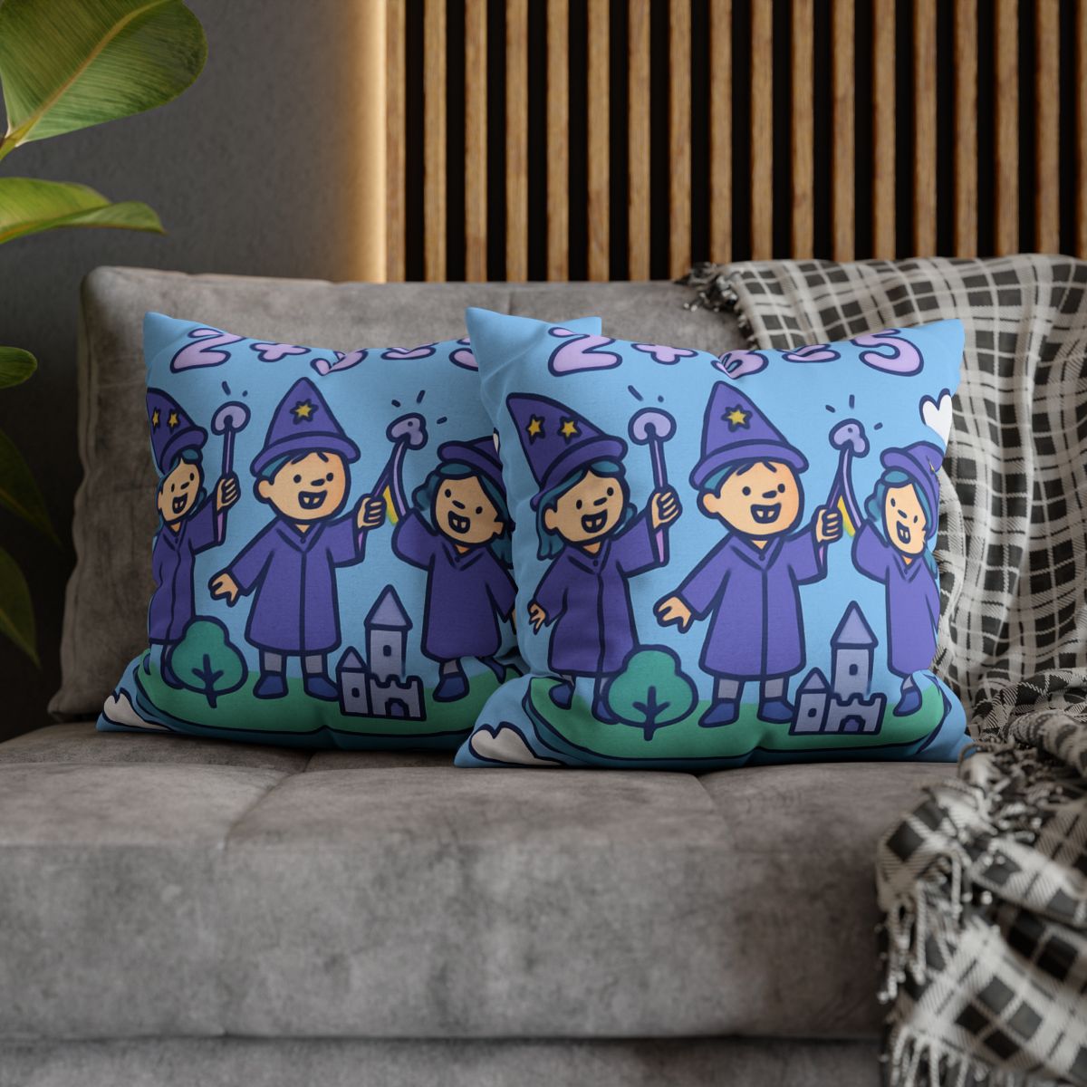 Math Wizards Floating Island comfortable bedding pillow covers