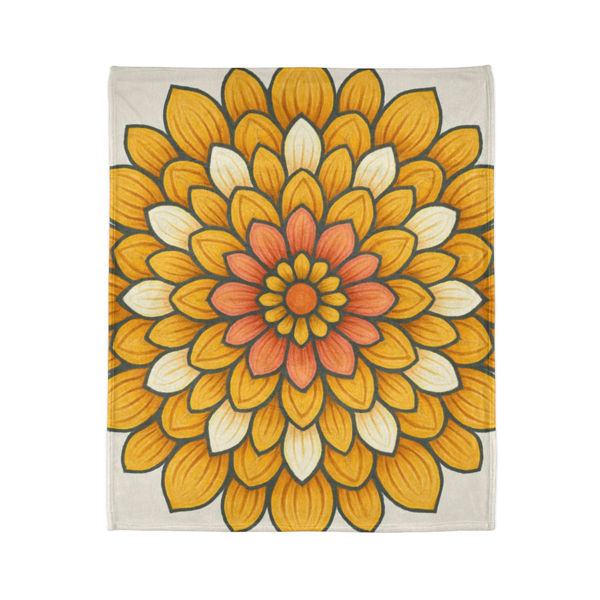 Floret Burst Mandala warm winter blankets
