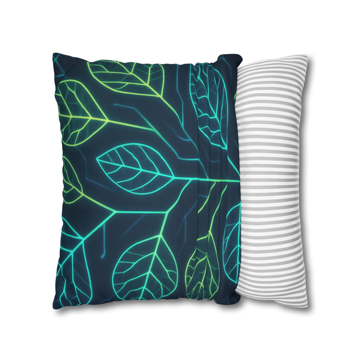 Leaf Vein Circuit Flow designer print pillow cases