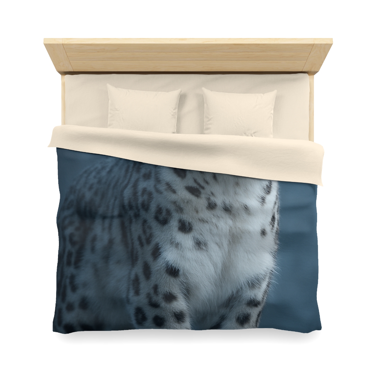 Cloud Cliff Snow Leopard designer printed duvets