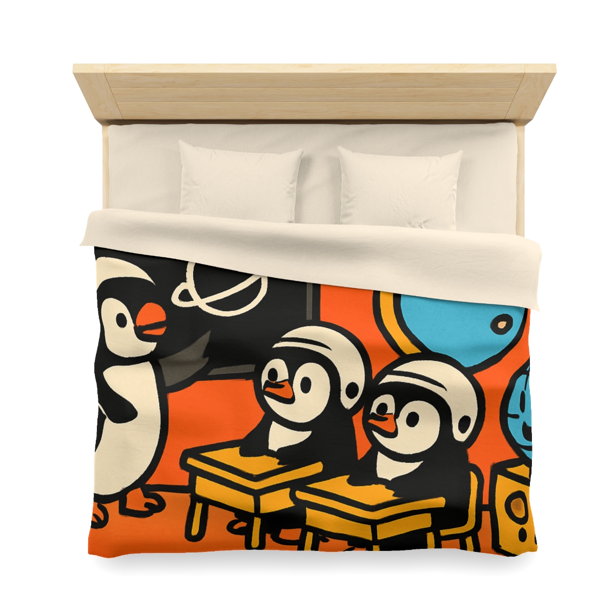 Rocket Classroom With Penguin Pilots duvets for gifts