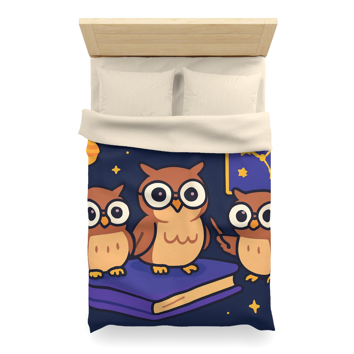 Galaxy Library Of The Wise Owls warm winter duvets