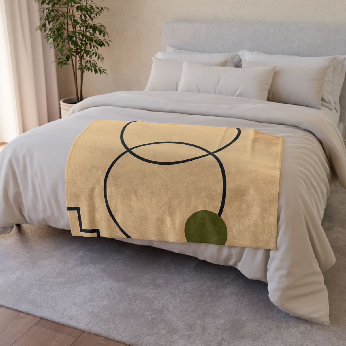 Aligned Rings With Corner Steps stylish throw blankets