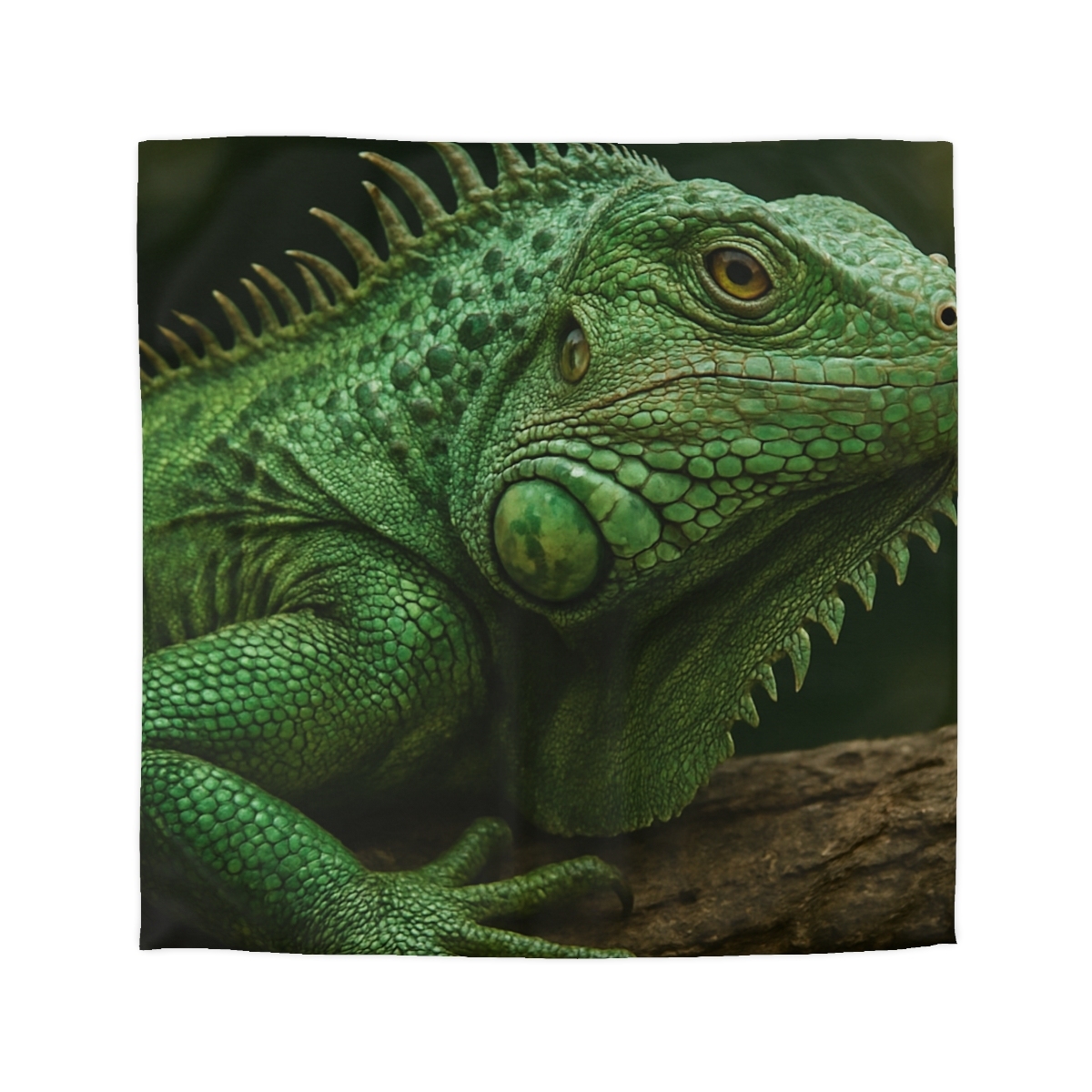 Verdant Gaze Green Iguana personalized bedding duvets