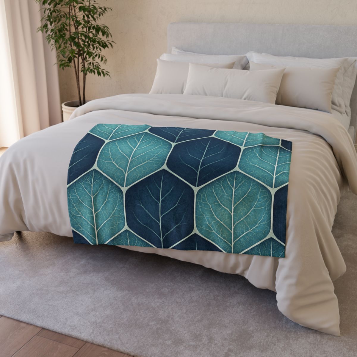 Leaf Lattice Radiance stylish throw blankets