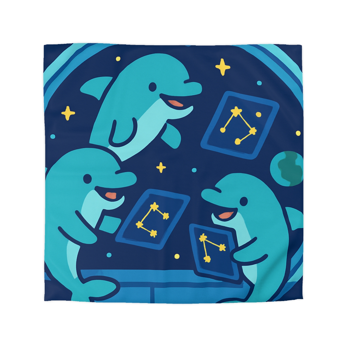 Cosmic Dolphin Classroom stylish duvet covers