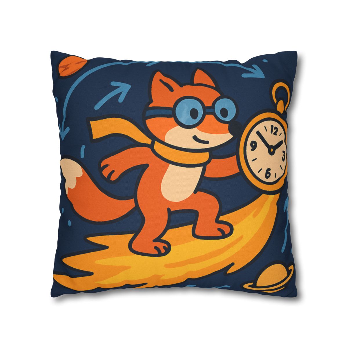 Time Traveling Comet Fox designer print pillow cases