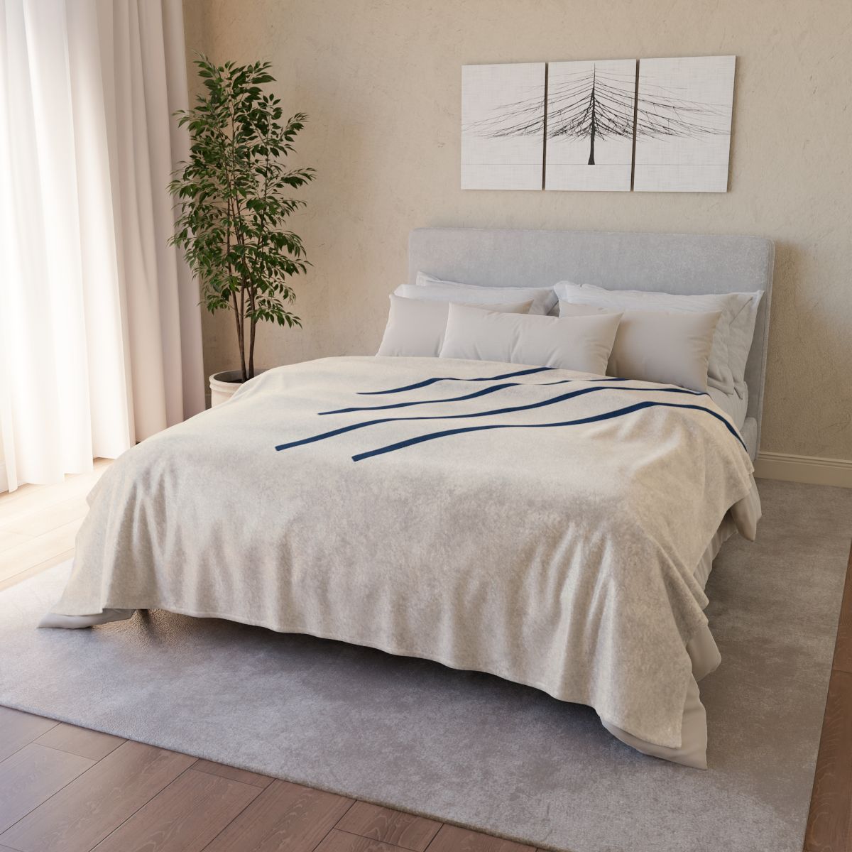 Diagonal Line Quartet trendy patterned blankets