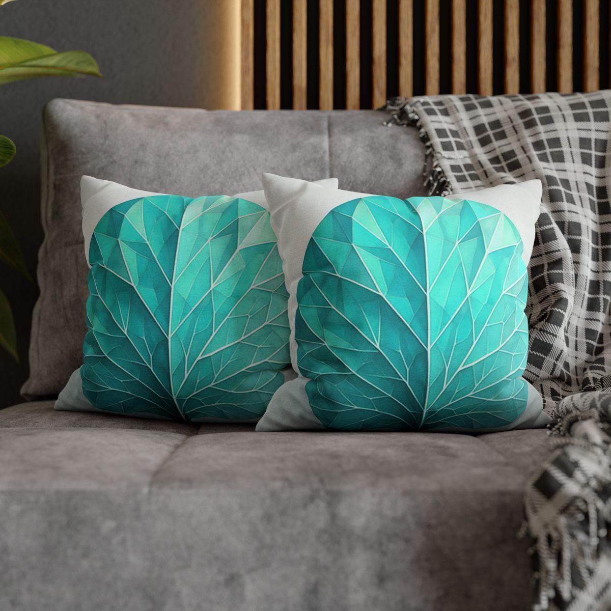 Leaf Vein Prism Fan trendy patterned pillow cases