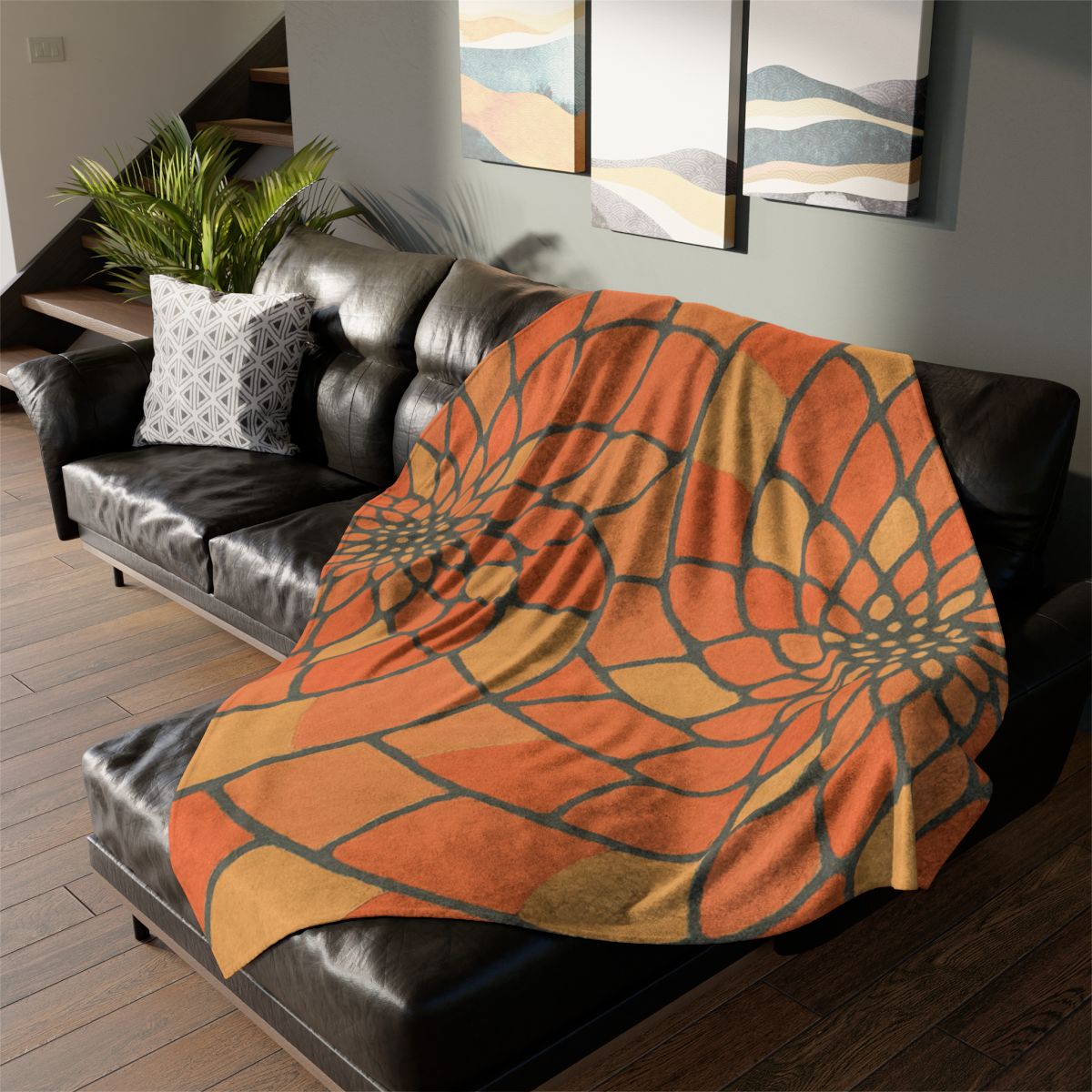 Petal Spiral Matrix soft fleece blankets