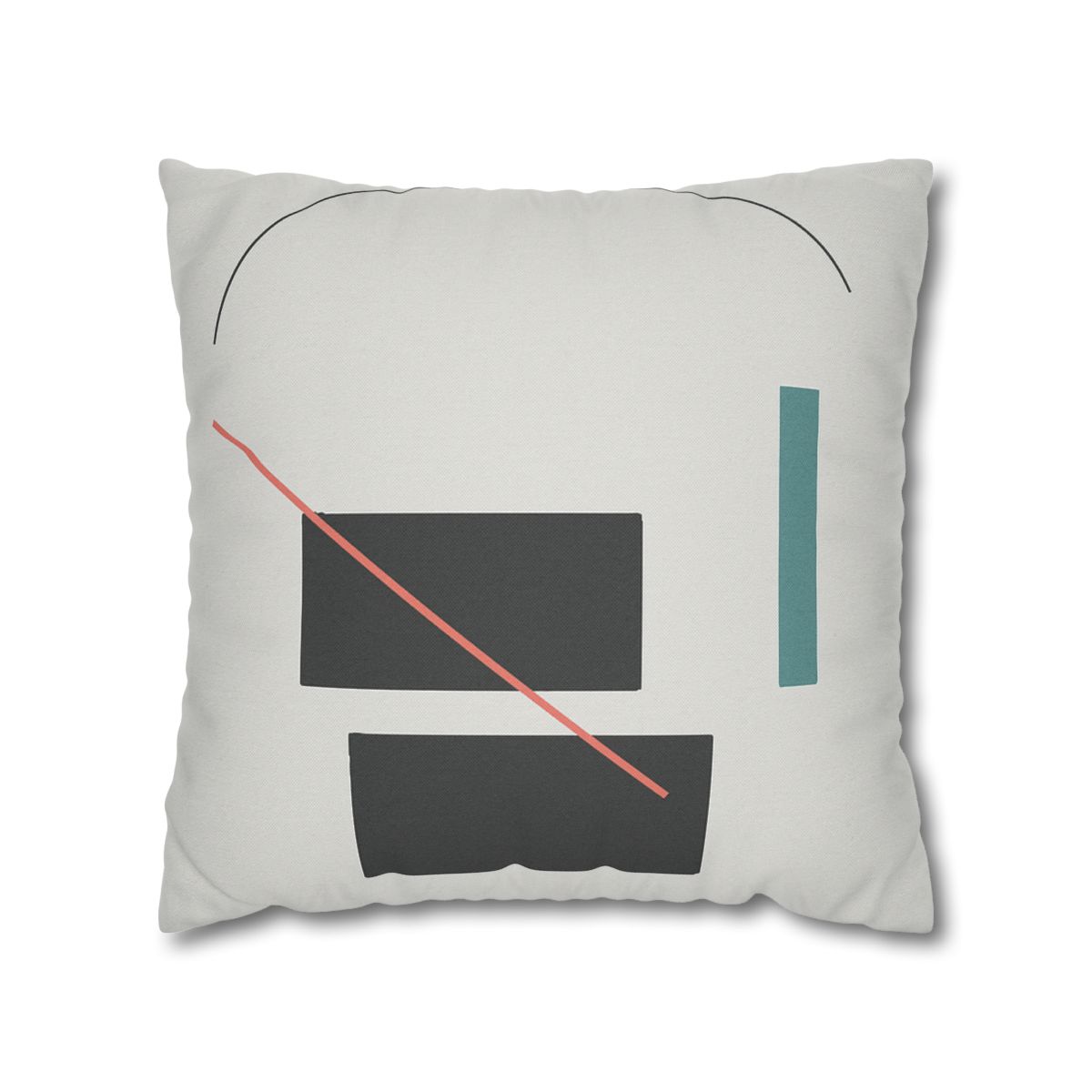 Stacked Rectangles With Crossing Arc trendy patterned pillow cases