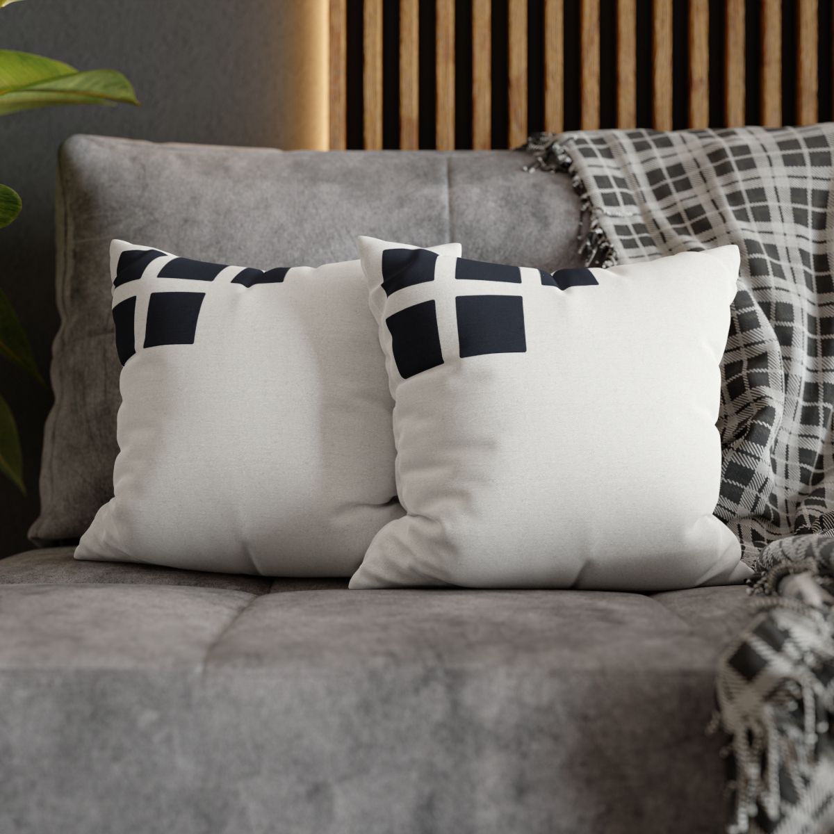 Corner Grid With Missing Star trendy patterned pillow cases