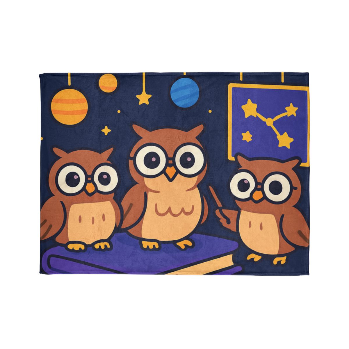 Galaxy Library Of The Wise Owls warm winter blankets