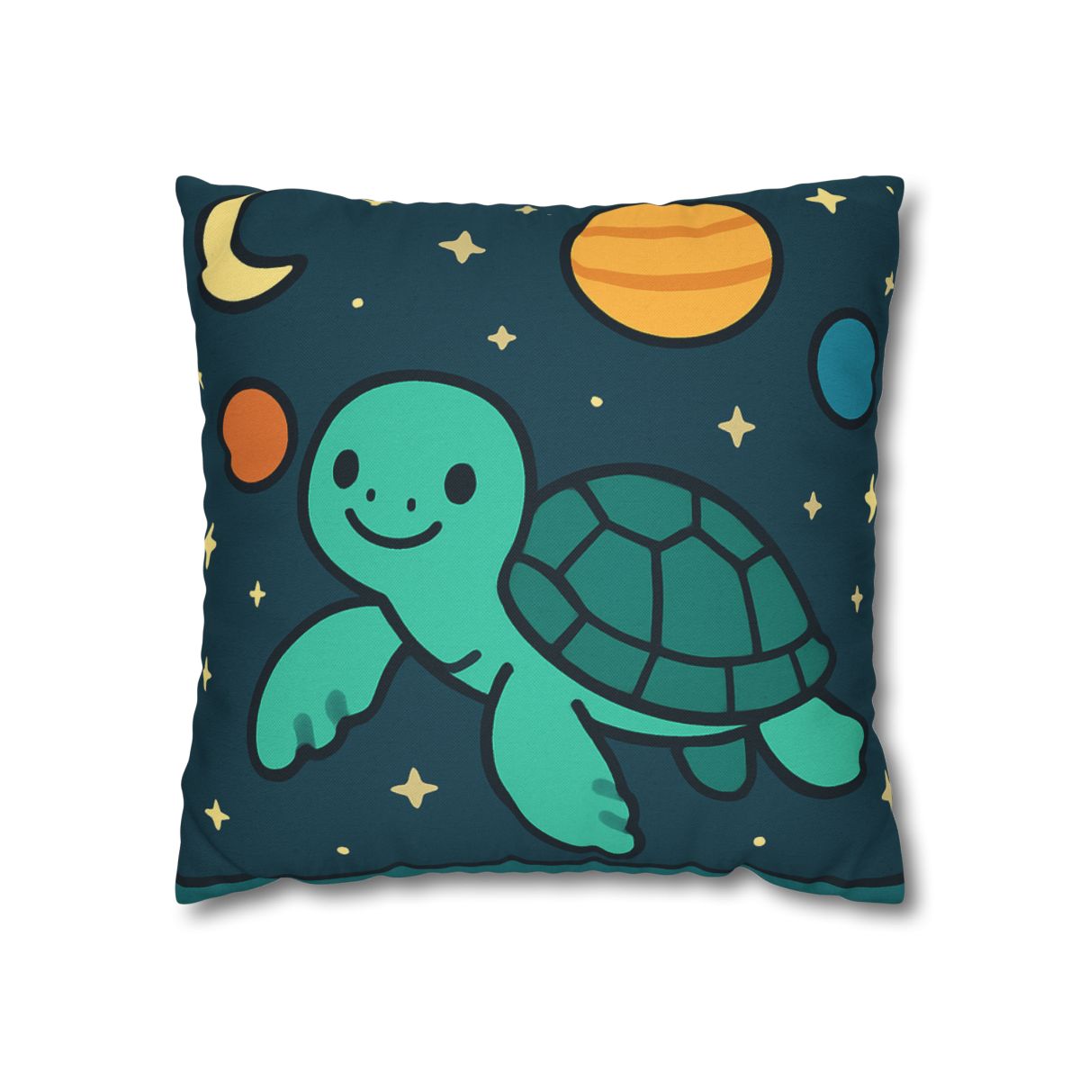 Starlit Space Turtle designer print pillow cases