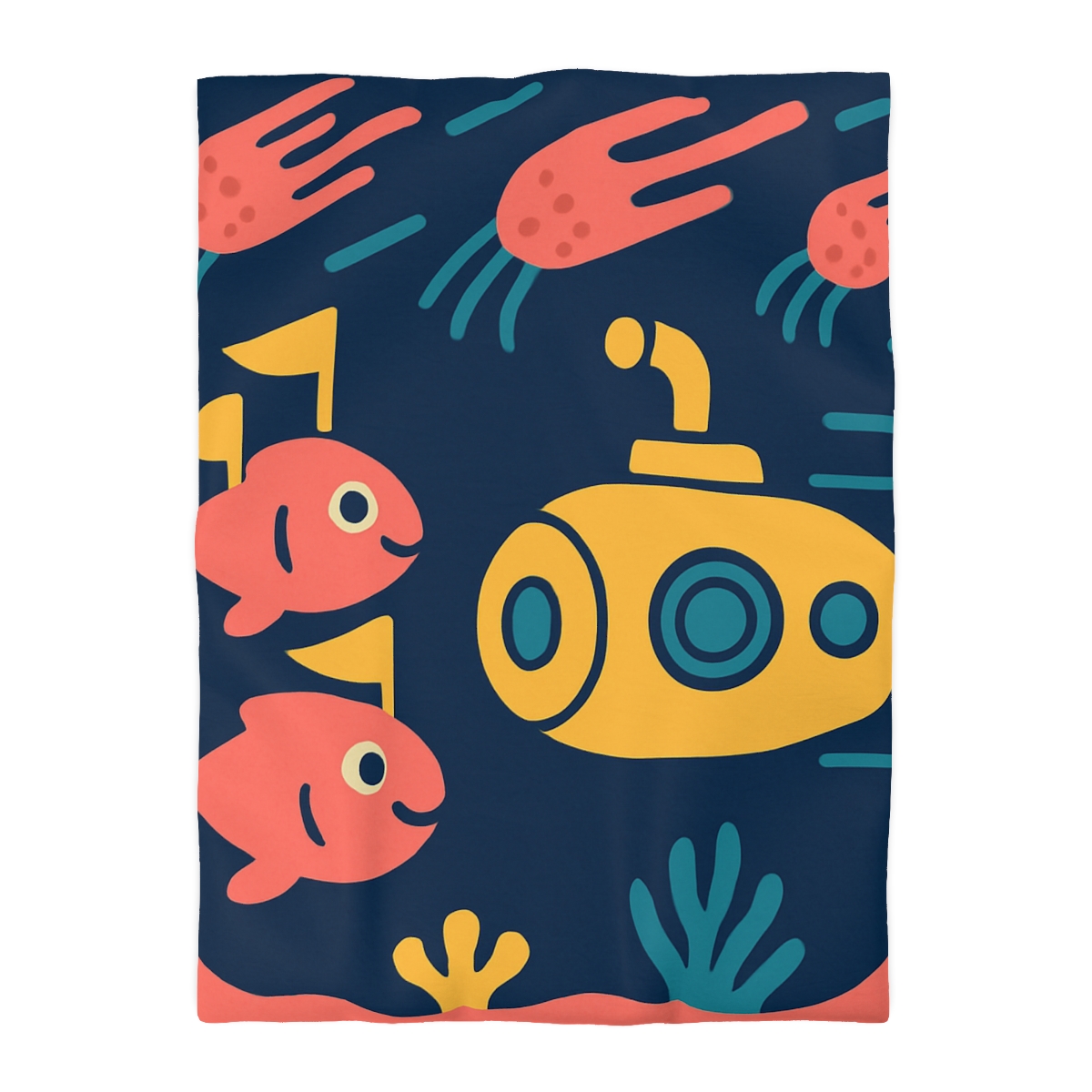 Submarine Comet Race personalized bedding duvets