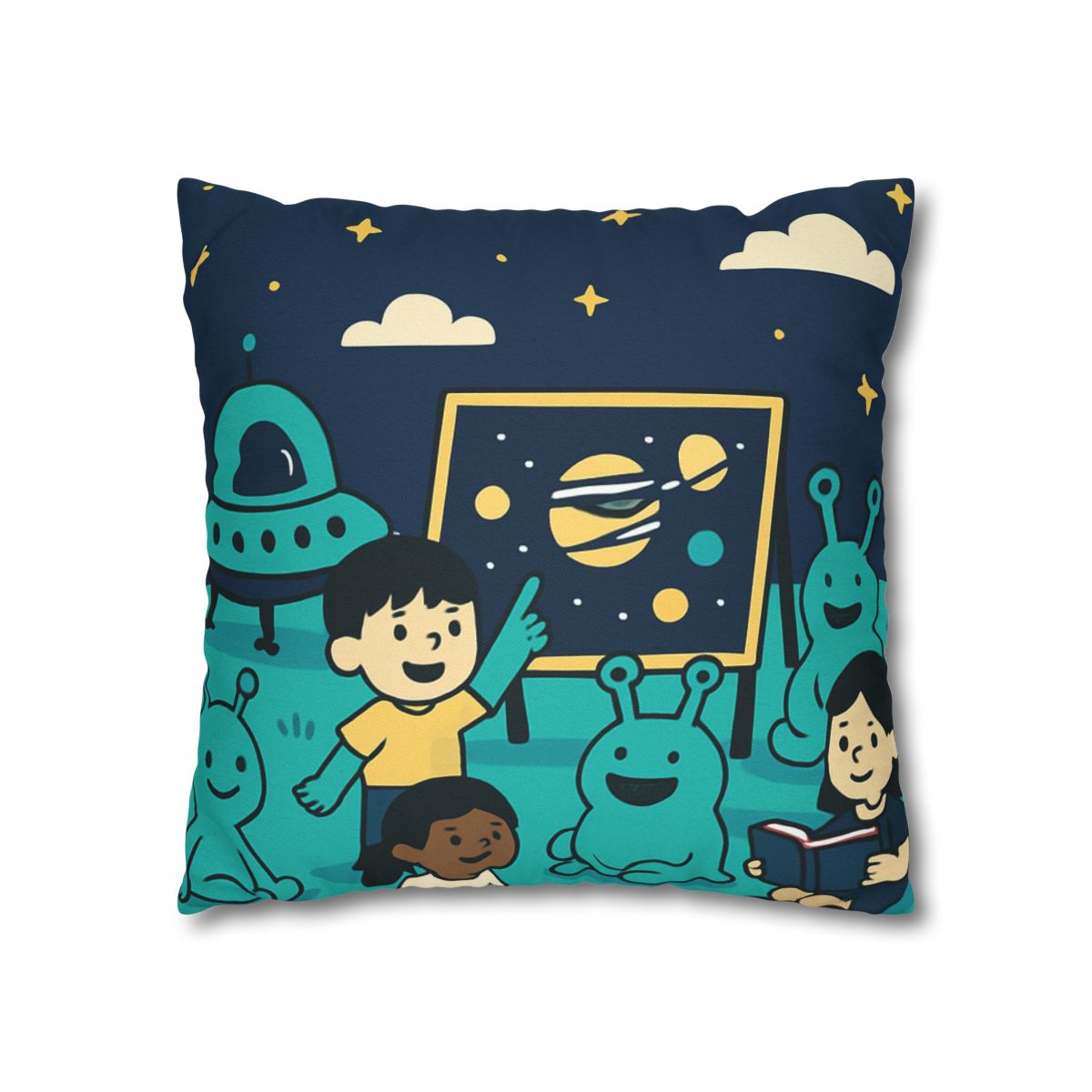Starship Schoolyard personalized pillow covers