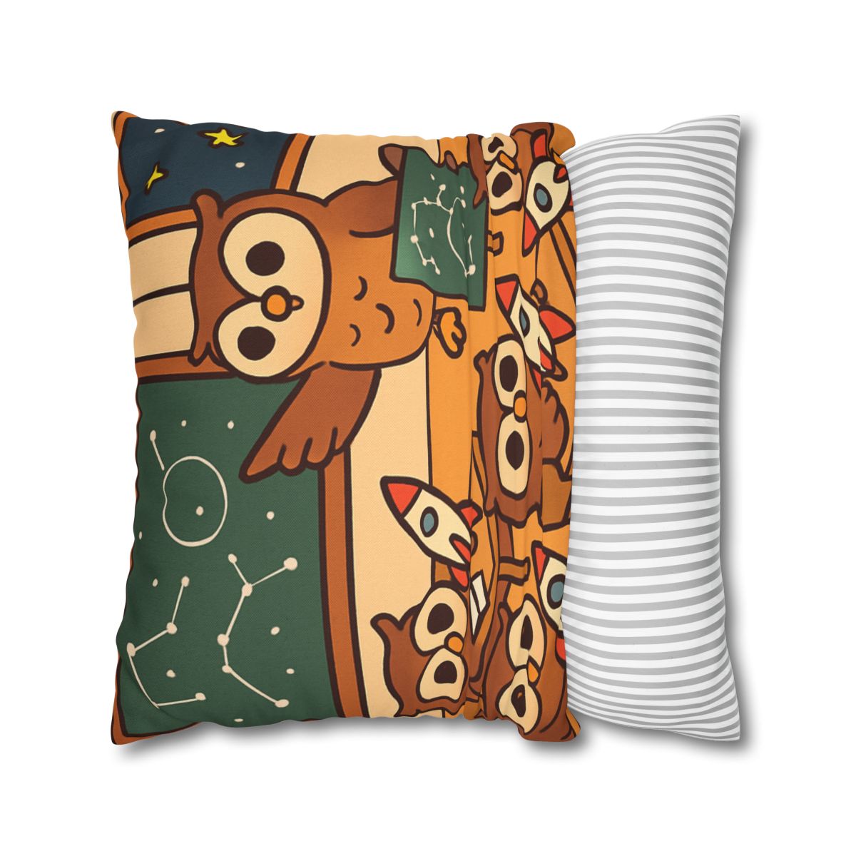 Rocket School Of Owls designer print pillow cases