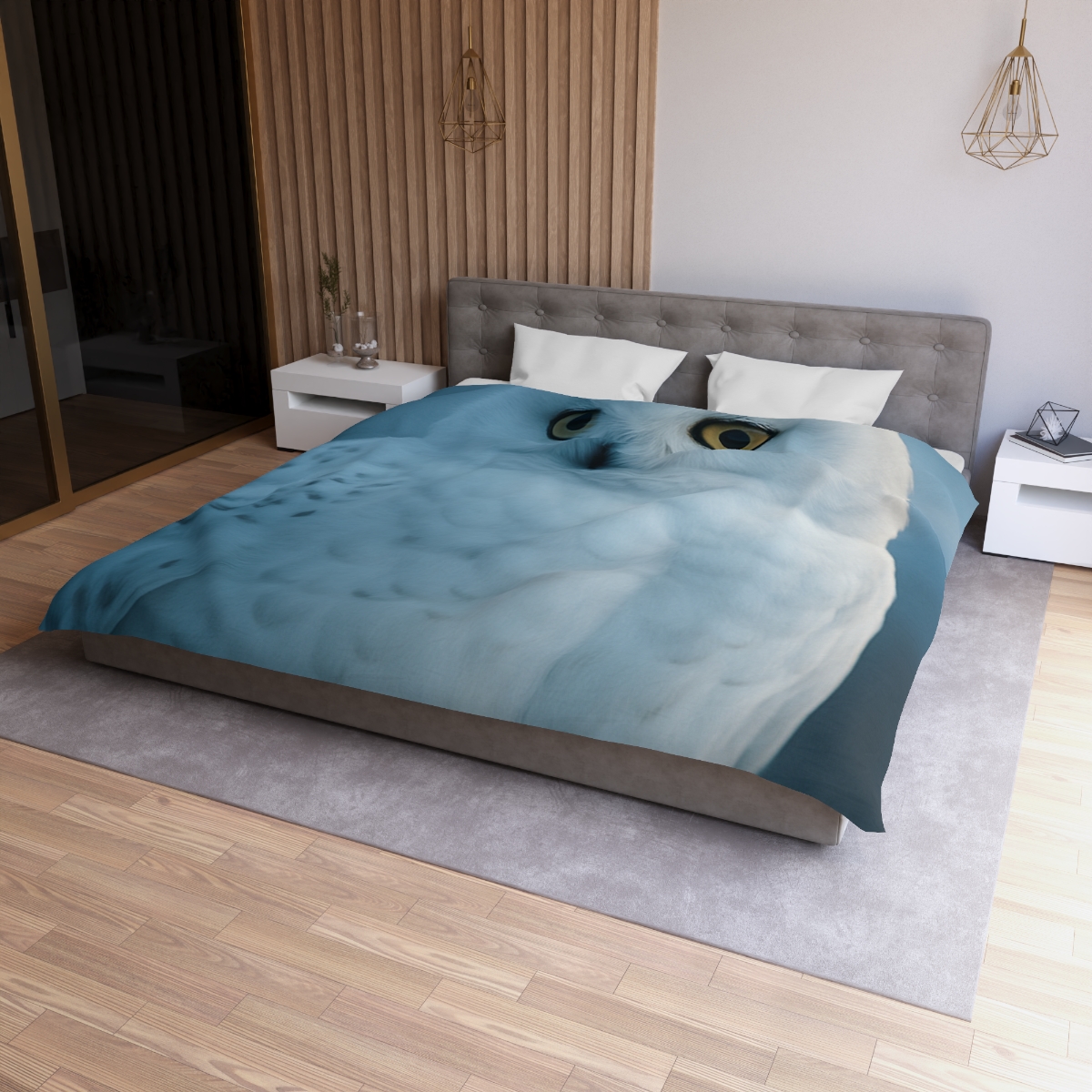 Twilight Watcher Snowy Owl stylish duvet covers