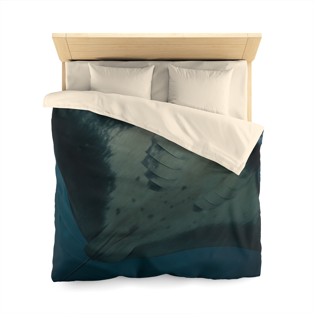 Blue Halo Giant Manta Ray trendy bedroom duvets