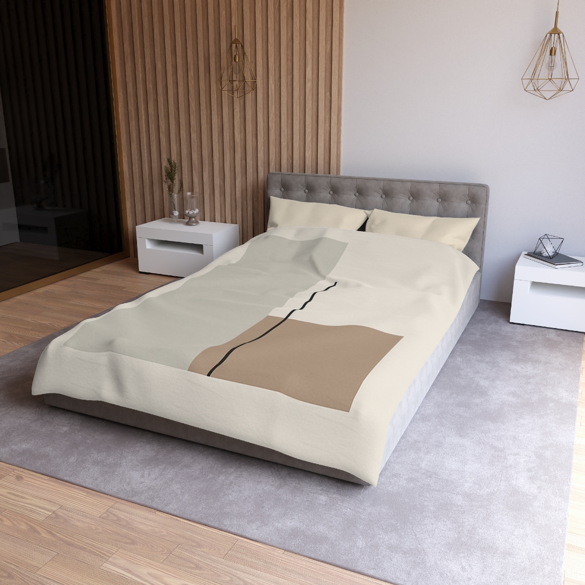 Offset Rectangle Pair With Line duvets for gifts