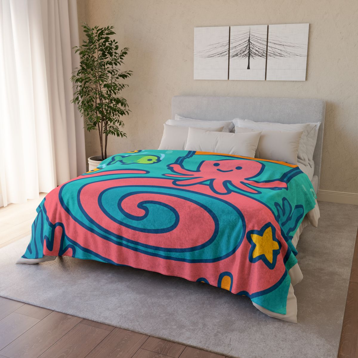 Rainbow Reef Planet Parade warm winter blankets