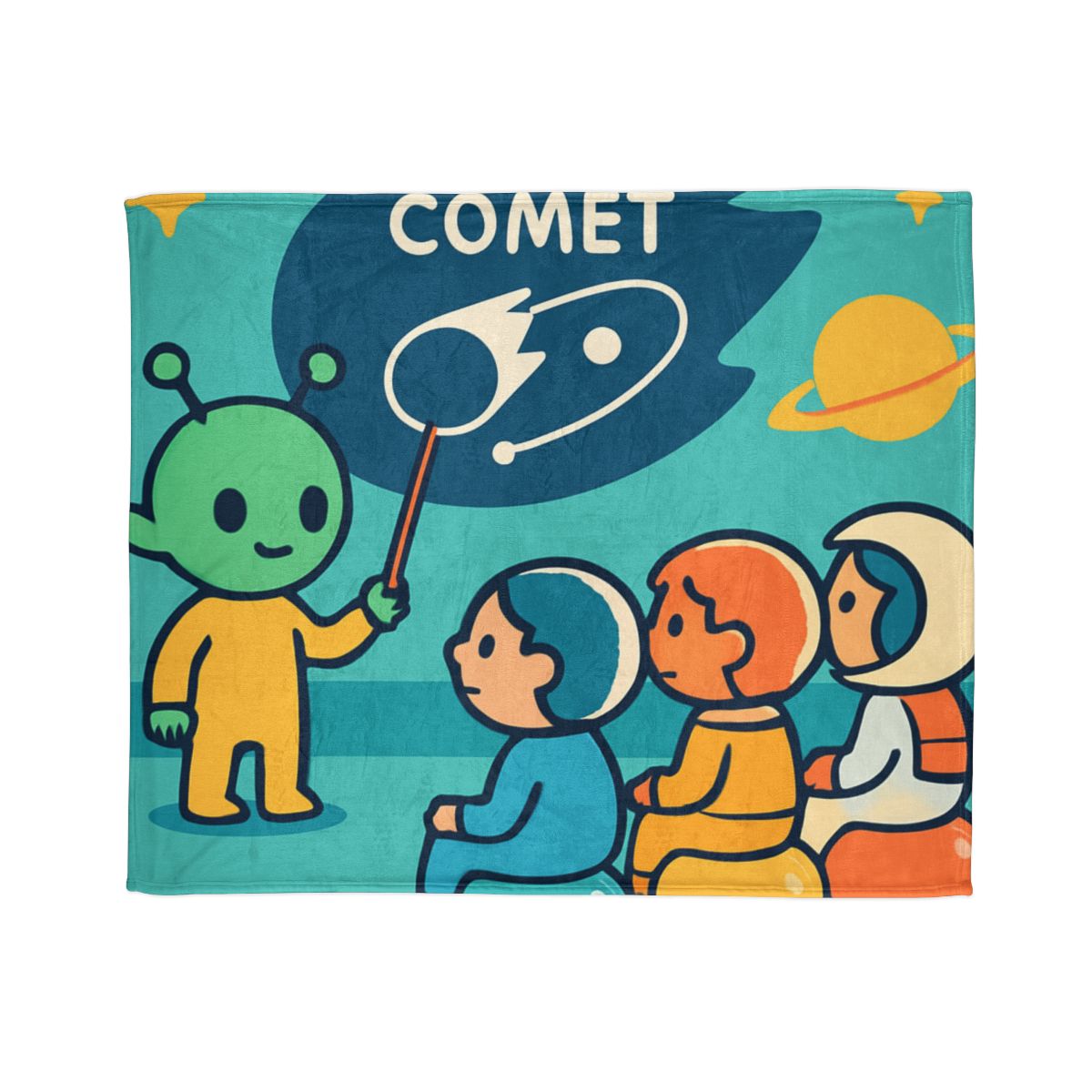 Comet Classroom On A Bubble Planet unique gift blanketscustom blankets