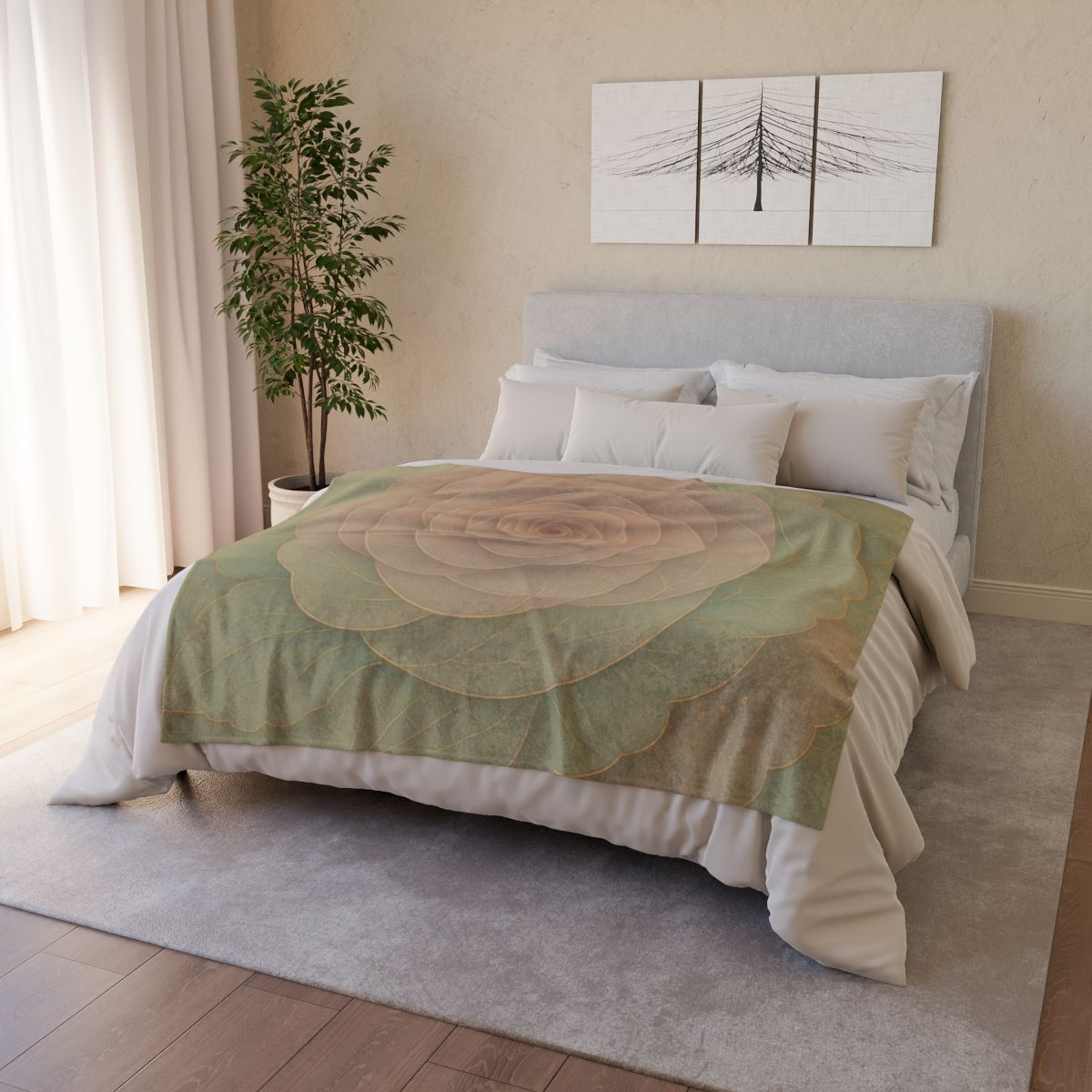 Petal Coil Tapestry stylish throw blankets