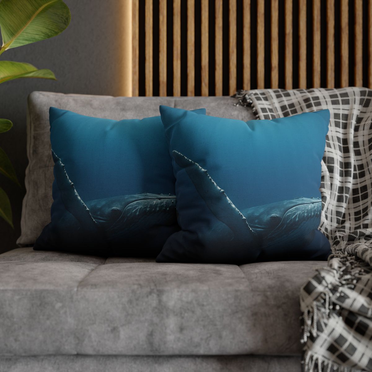 Nebula Dive Humpback Whale soft cotton pillow cases