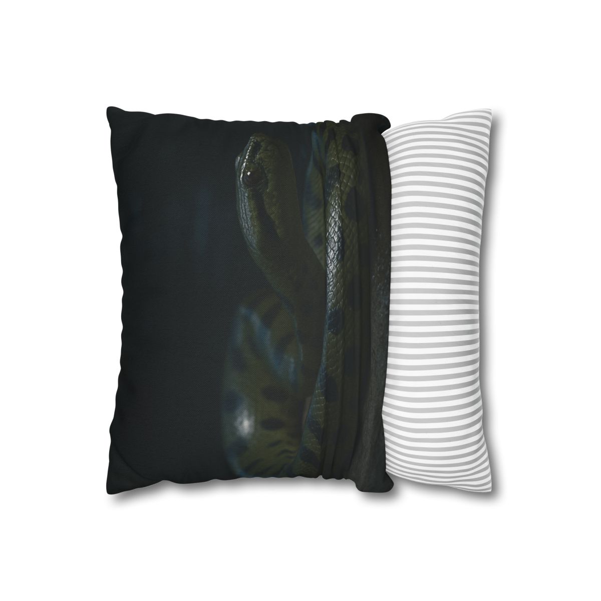 Moonlit Coil Green Anaconda personalized pillow covers
