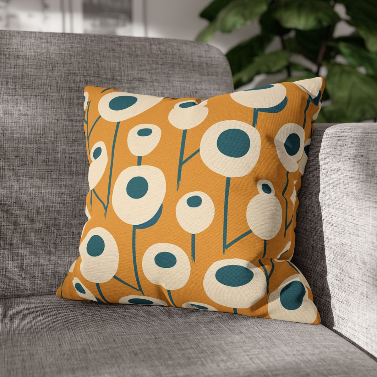 Seed Pod Cluster Grid soft cotton pillow cases