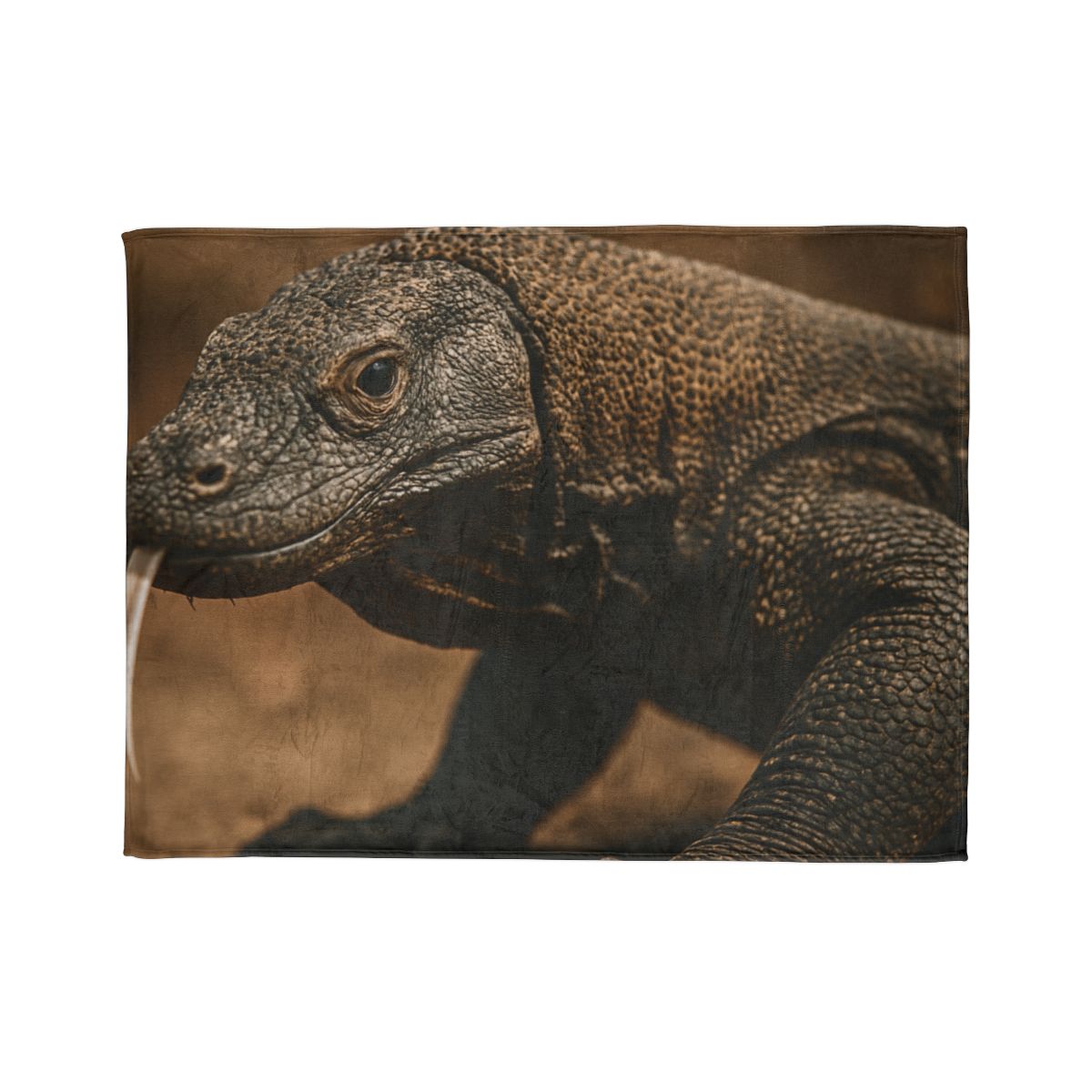 Ancient Sentinel Komodo Dragon stylish throw blankets