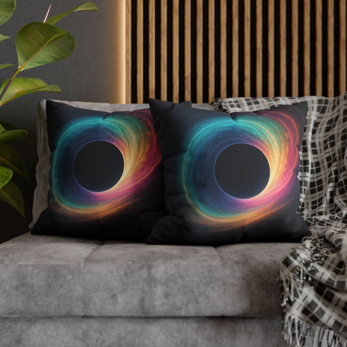 Prismatic Singularity Bloom personalized pillow covers
