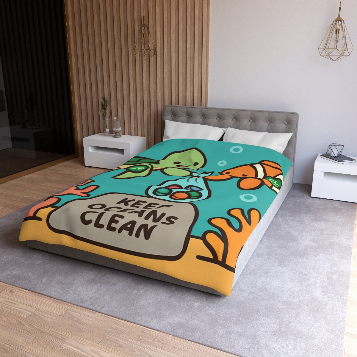 Coral Reef Cleanup Crew warm winter duvets